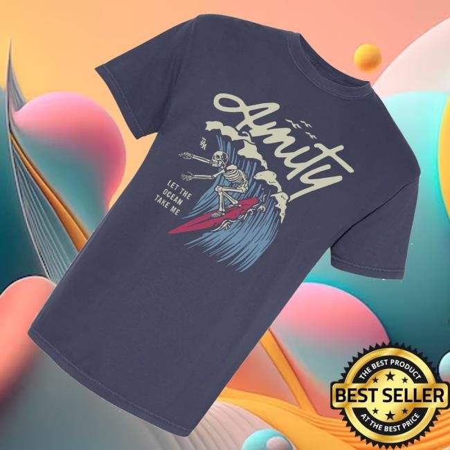 Trending The Amity Affliction Merch Surfin' Skeleton Navy Crewneck Sweatshirt - New Tee Shop