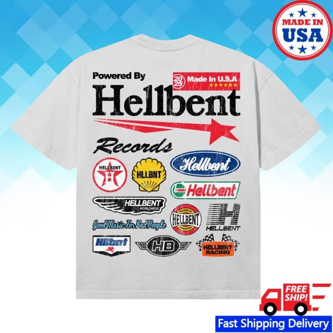 Hellbent Records Merch All Over Logo New Shirt - New Tee Shop