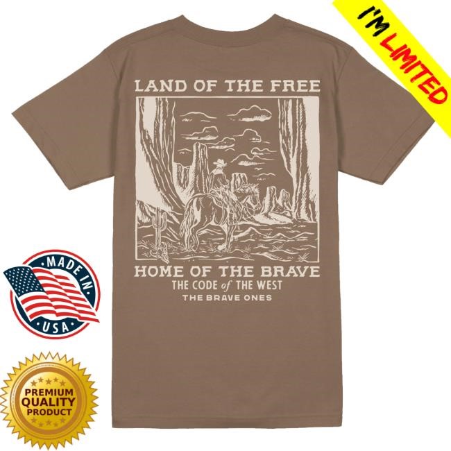 Trending The Brave Ones Merch Land Of The Free T-Shirt Hoodie Tank Top Sweater And Long Sleeve T-Shirt Vintage Brown The Brave Ones - New Tee Shop