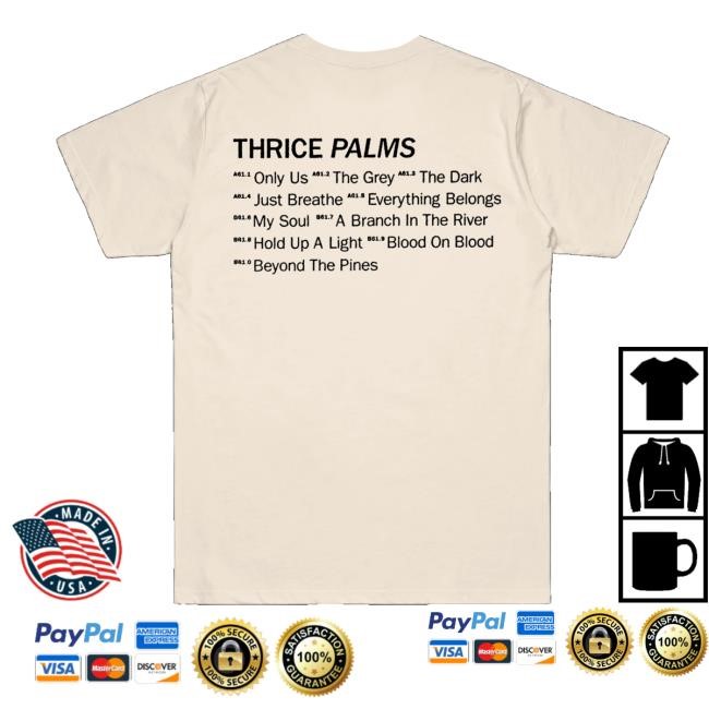 Thrice Merch Store Shop Palms Album Tee Shirt - New Tee Shop
