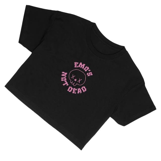 Trending Emo's Not Dead Merch Doodle Skull Crewneck Sweatshirt - New Tee Shop