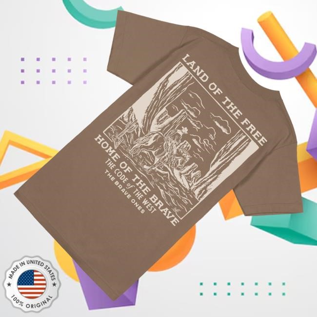Trending The Brave Ones Merch Land Of The Free T-Shirt Hoodie Tank Top Sweater And Long Sleeve T-Shirt Vintage Brown The Brave Ones - New Tee Shop