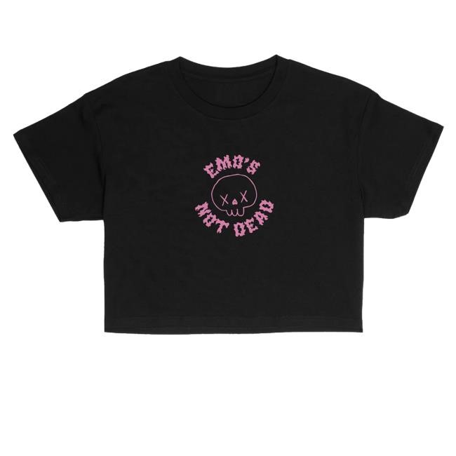 Trending Emo's Not Dead Merch Doodle Skull Crewneck Sweatshirt - New Tee Shop