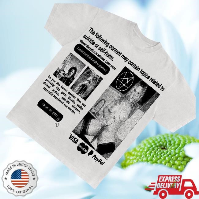 Official Diggyisdead Merch Show Me Gore Sweatshirt White - New Tee Shop