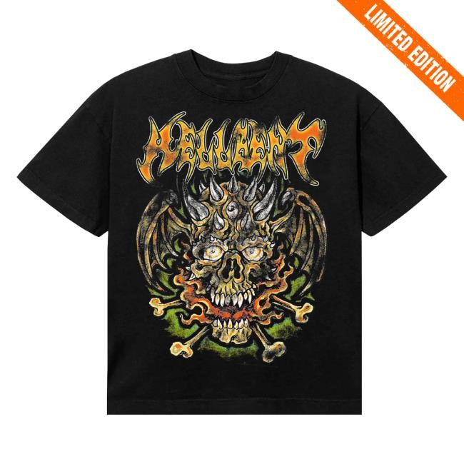 Hellbent Records Merch Hellfire Faded Black Basketball Jersey - New Tee Shop