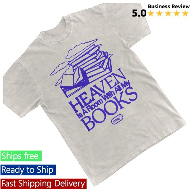 Official Sunnys Book Truck Merch Shop Store Heaven Is A Room With All My Books Tee Shirt - New Tee Shop