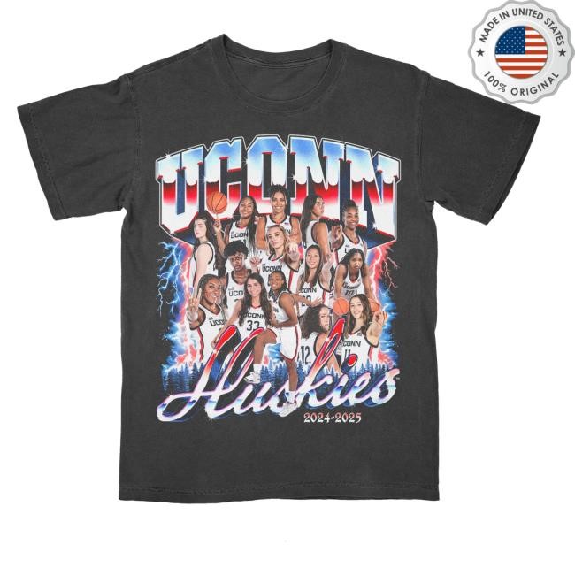 Official Uconn Women's Basketball '24-25 Team Pepper T Shirts - New Tee Shop