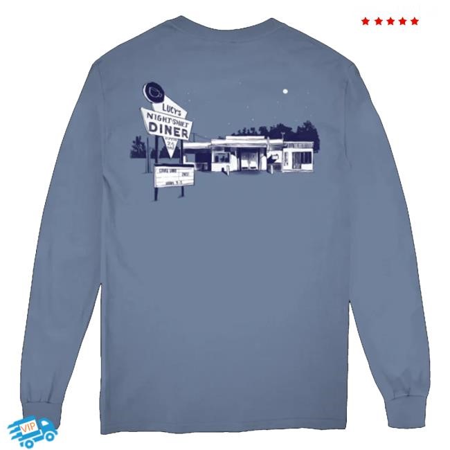 Official Lucy Dacus Merch Lucy's Night Shift Diner Long Sleeve Tee - New Tee Shop