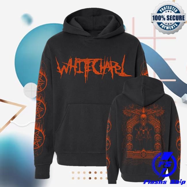 Official White Chapel Band Merch Shop Store Flaming Cult Black Hoodie - New Tee Shop