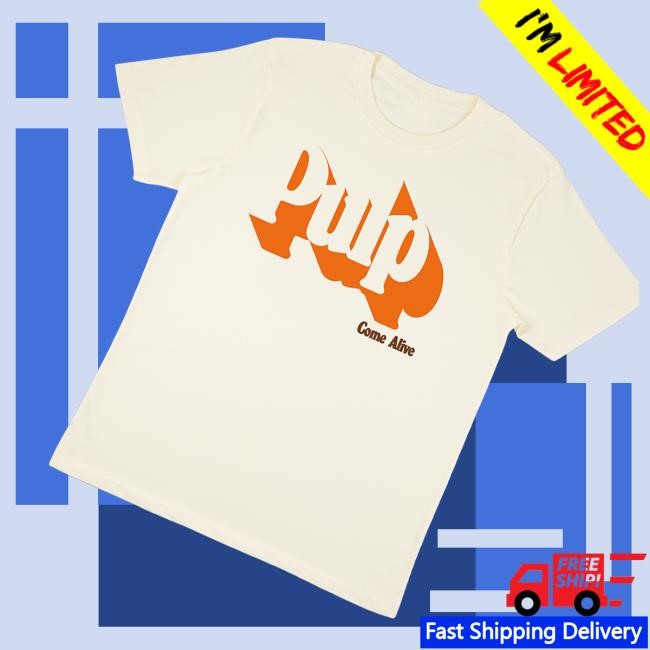 Pulp Come Alive White Shadow Logo Hoodie - New Tee Shop