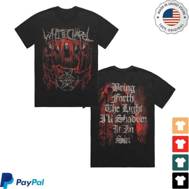 Whitechapelband Merch Store Shop Shadowed Sin Faded Black Tee Shirt - New Tee Shop