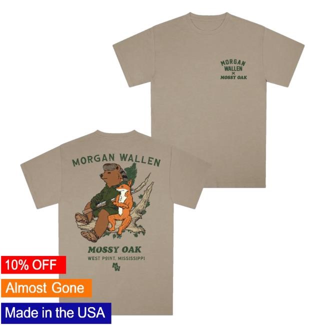 Morgan Wallen Merch Norris Bear X Mossy Oak Fox Hooded Sweatshirt - New Tee Shop