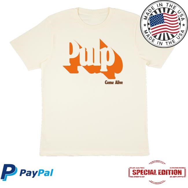 Pulp Come Alive White Shadow Logo Hoodie - New Tee Shop