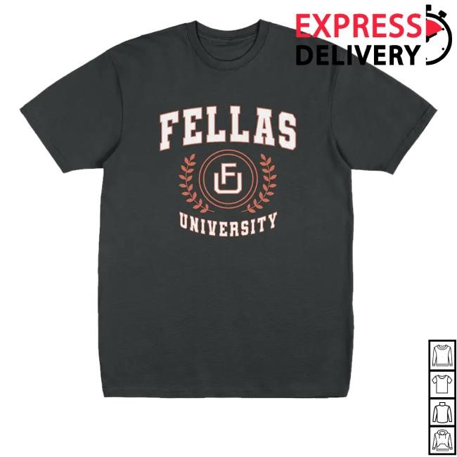 Official Ryan Long Shop Merch Store Fellas University Black T Shirts - New Tee Shop