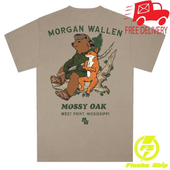 Morgan Wallen Merch Norris Bear X Mossy Oak Fox Hooded Sweatshirt - New Tee Shop