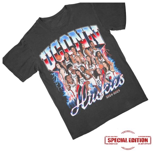 Official Uconn Women's Basketball '24-25 Team Pepper T Shirts - New Tee Shop