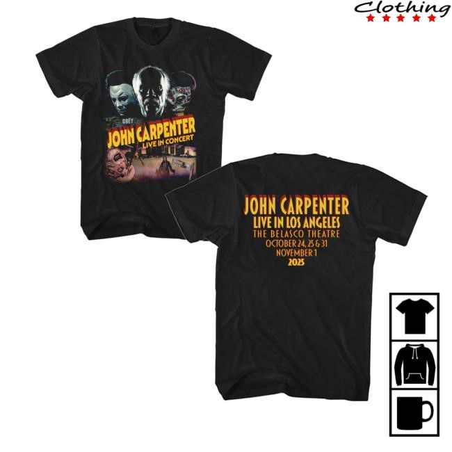John Carpenter Live In L.A. - Black Event Youth T Shirt - New Tee Shop