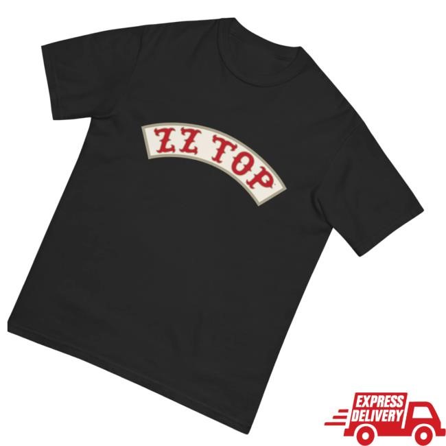 Zz Top Banner Logo Zip Up Hooded Sweatshirt - New Tee Shop