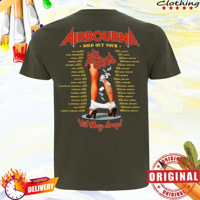 Bomb Girl Tour 25 - Military Green Tank Top Official Airbourne Merchandise