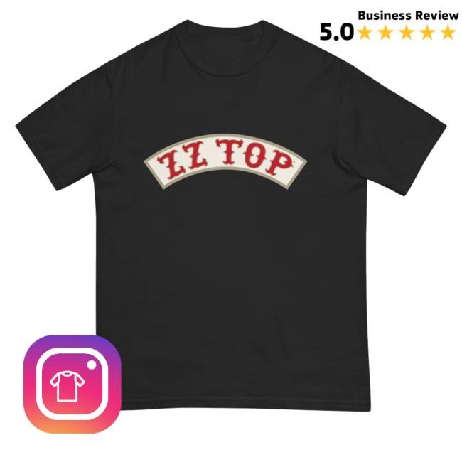 Zz Top Banner Logo Zip Up Hooded Sweatshirt - New Tee Shop
