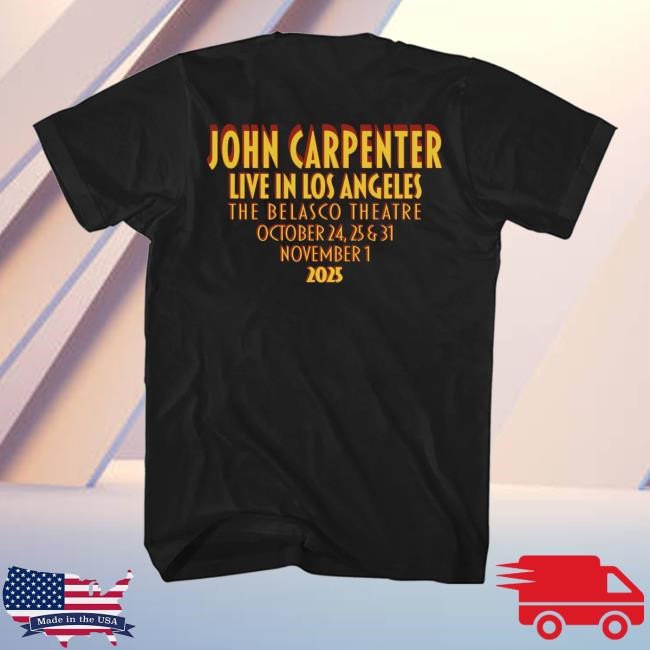 John Carpenter Live In L.A. - Black Event Youth T Shirt - New Tee Shop