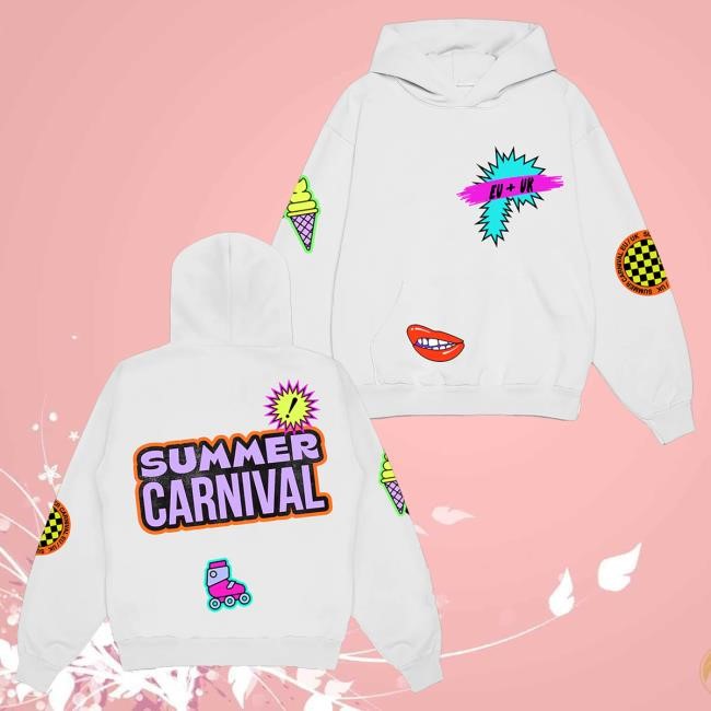 Official P!Nk Official Store White Tour Zip Hoodie - New Tee Shop