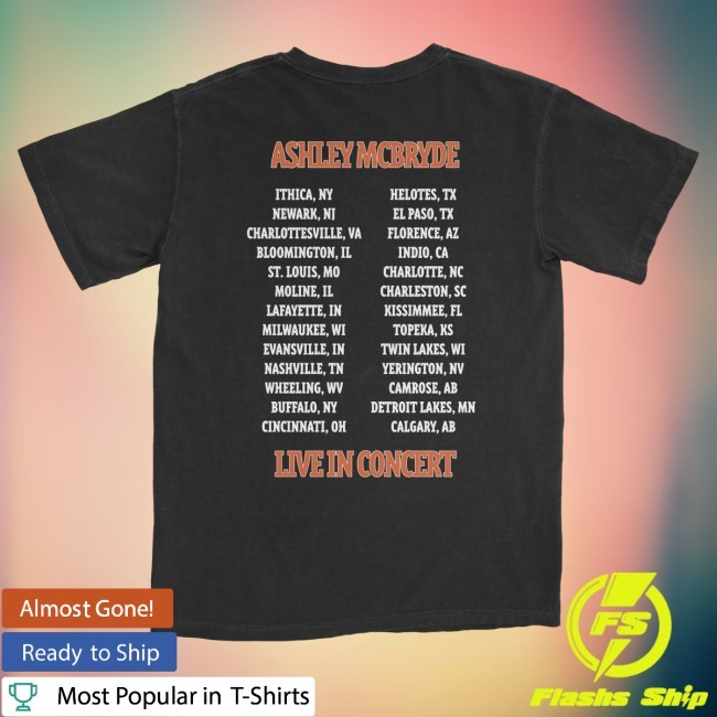 Ashley Mcbryde Merch Cowboy Songs 2025 Tour Funny Shirt - New Tee Shop