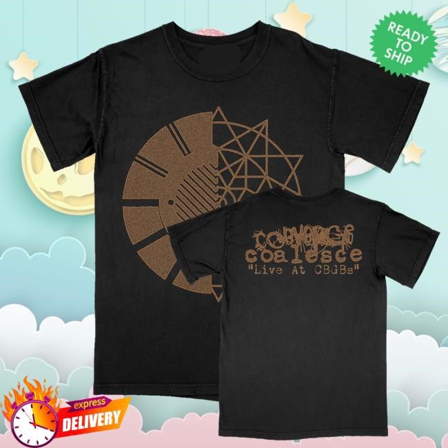 Official Deathwish Inc Europe Merch Shop Store Converge & Coalesce Live At Cbgbs Symbol Premium Black Shirts - New Tee Shop