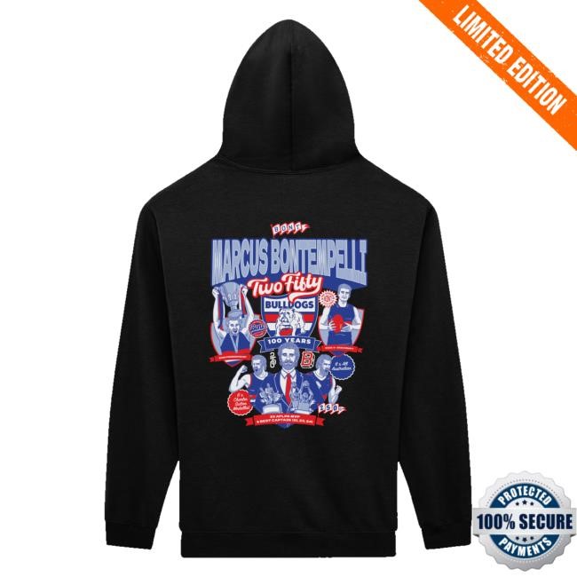 Official Western Bulldogs Marcus Bontempelli 250 Games Tee Shirt - New Tee Shop