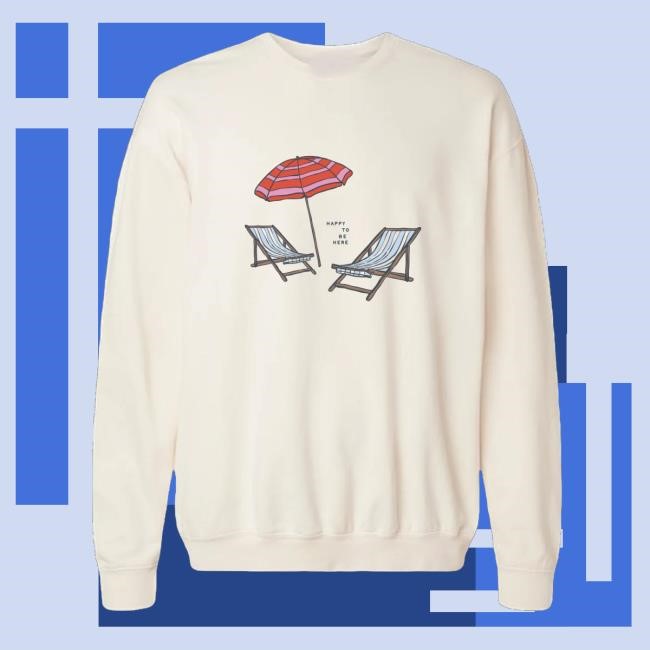 Allieroseco Merch Store Shop Happy To Be Here Lightweight Long Sleeve T Shirt - New Tee Shop
