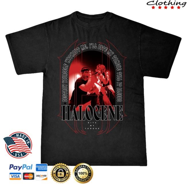 Trending Halocene Merch Bite My Tongue Crewneck Sweatshirt - New Tee Shop