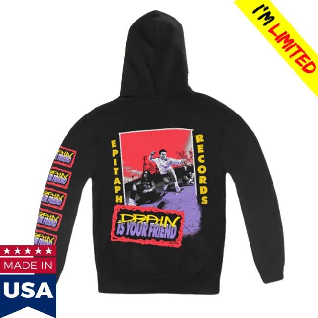 Drain Is Your Friend Epitaph Records Long Sleeve Shirt Drain831 Merch Store Drain Badge Pull - New Tee Shop