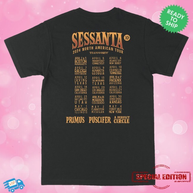 Official Sessanta Merch Three Headed Tour Zip Hoodie - New Tee Shop