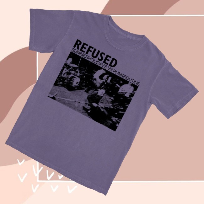 Trending Refused Merch Store Summerholidays Vs. Punkroutine Tee Shirt Grape - New Tee Shop