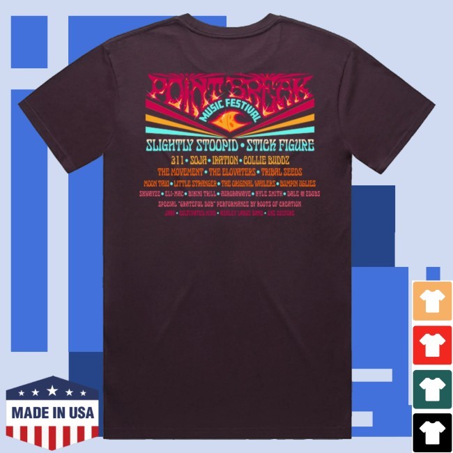 Official Point Break Festival Merch Plum Event T-Shirt - New Tee Shop