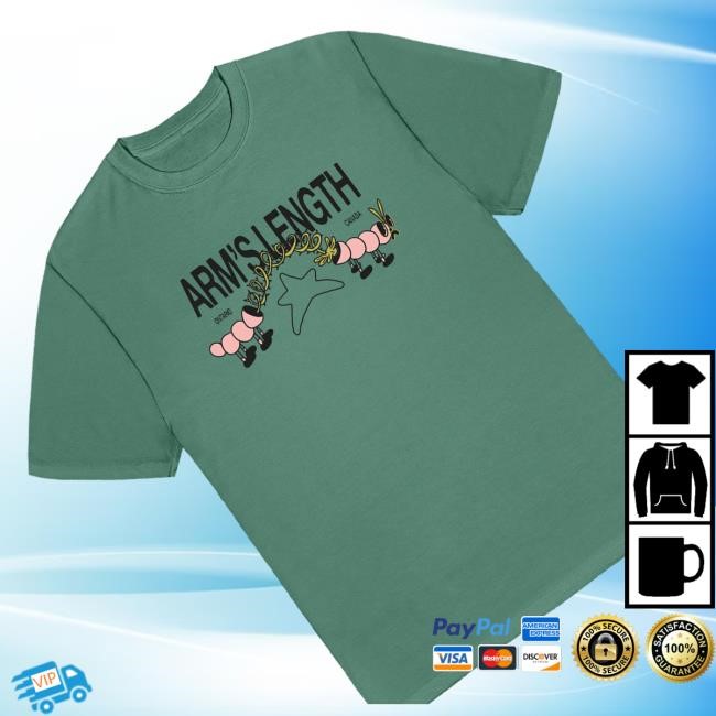Official Arm's Length Merch Shop Mustache Worm Tee - New Tee Shop