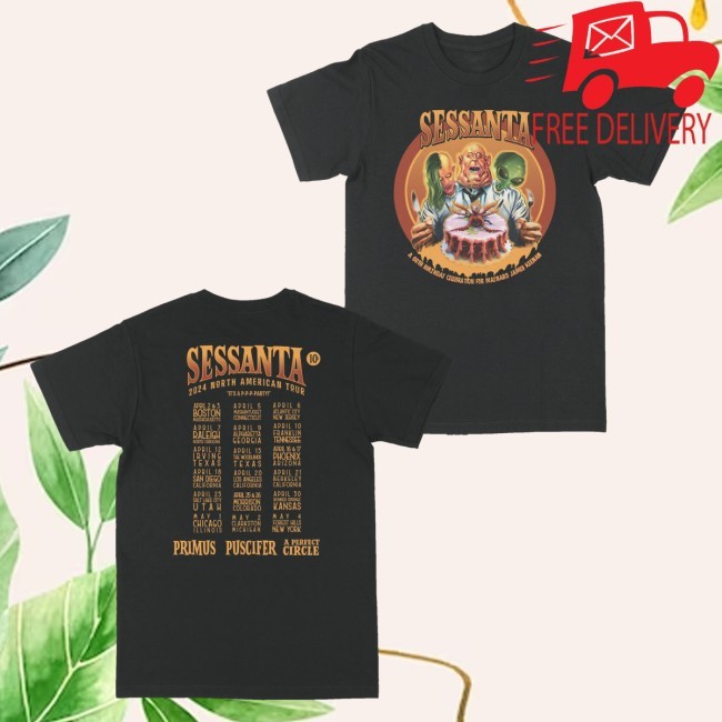 Official Sessanta Merch Three Headed Tour Zip Hoodie - New Tee Shop